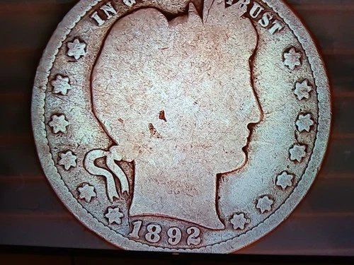 1892 Silver Barber Quarter