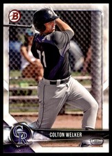 Colton Welker 2018 Bowman #BP39 Rockies MLB READ FREE SHIPPING AutographDen