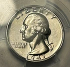 1941 WASHINGTON QUARTER PCGS PR 67