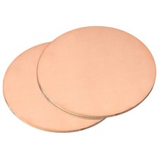2pcs Pure Copper Sheet 3" x 0.08" 12 Gauge T2 Copper Metal Round Plate