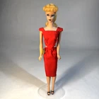 Vintage Number #5 Blonde Ponytail Barbie - Green Ear TLC Needed, Dress, Purse