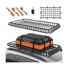Roof Rack Cargo Carrier, Universal Roof Basket 77"x 36"x 5"  15 Cubic Feet...