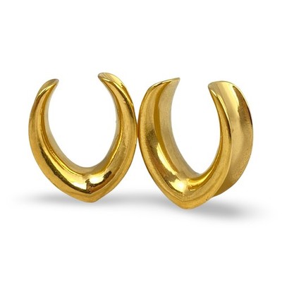 316L Stainless Steel V Shaped Saddle Spreaders (PS-276)(Gold) gauges plugs