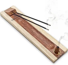 Rosewood Incense Holder for Sticks - 11 Inch Handmade Dual Incense Burners with