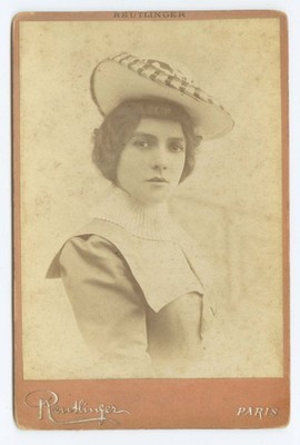 G3003~ THEATER   Eve Lavalliere French Actress Cabinet Card   Reutlinger, Paris