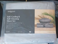 Miracle Made FULL Size Luxe Sateen Sheet Set Self Cooling And Self Cleaning Gray