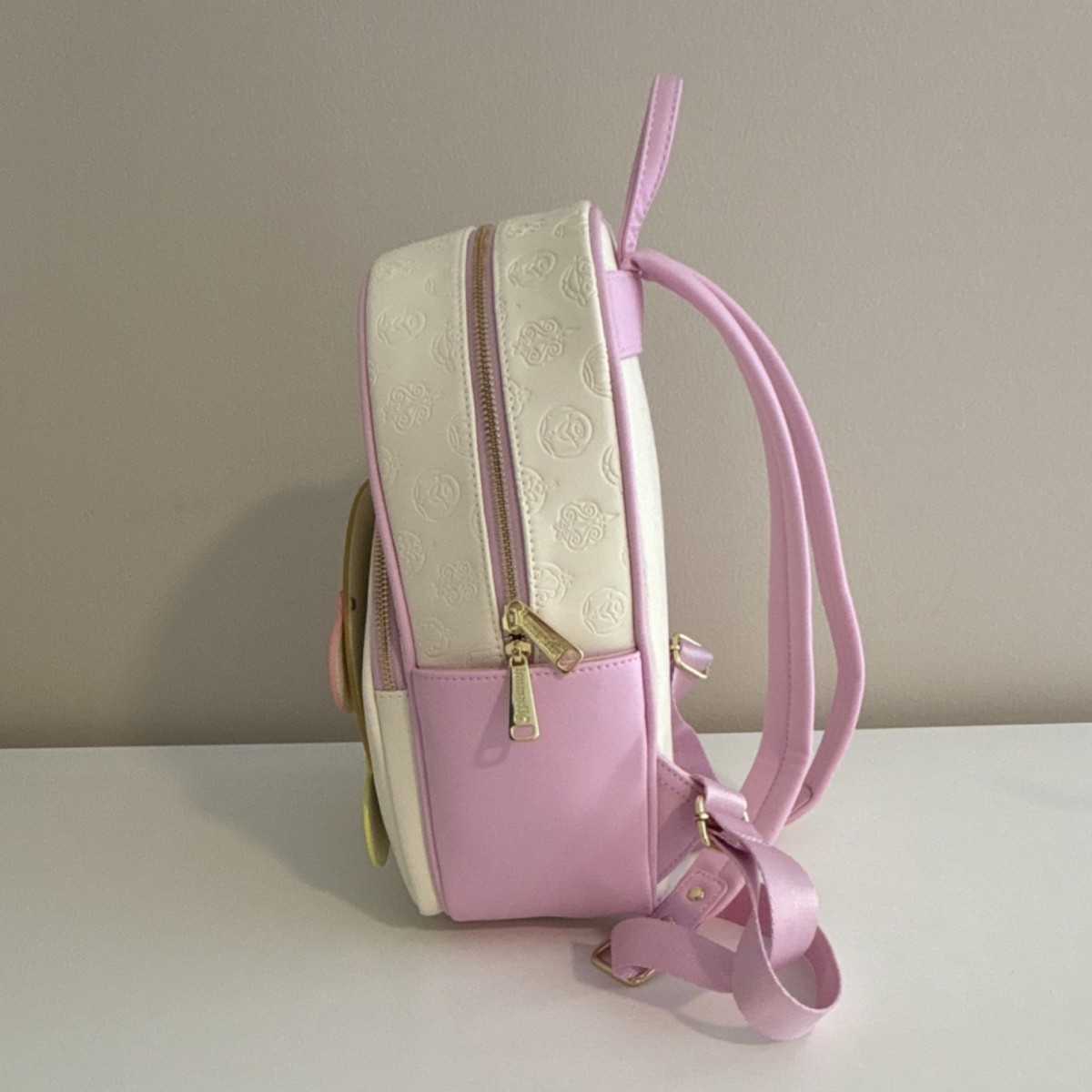 Disney Pink Ariel & Prince Charming Mini Backpack with Gold Crown Accent The Little Mermaid Iridescent Pearl Mini Backpack | Loungefly main image 2
