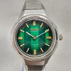 Seiko Automatic Watch Women 27mm Green Dial Silver Tone Round 2411-0060 Runs