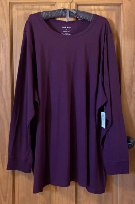 TORRID LONG SLEEVE TEE TOP SWEATSHIRT 6 6X 6XL 30 NEW