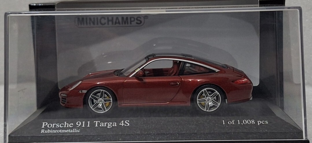 8) Porsche 911 (997) Targa 4S 2008 Ruby Red Met 1:43 8) Porsche 911 (997) Targa 4S 2008 Ruby Red Met 1:43