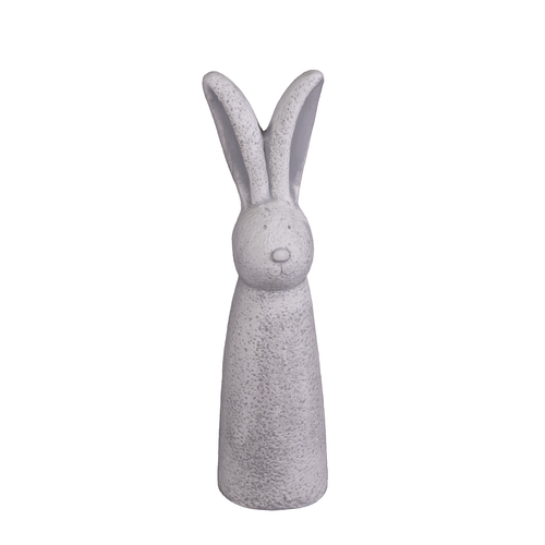 Steinfigur große Oster-Deko Hase H. 50 cm, 8 kg, Grau, frostsicher Steinguss - Bild 8 von 10