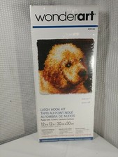 Puppy Love WonderArt Latch Hook Kit 12x12  Sealed Box Pillow Wall Hanging