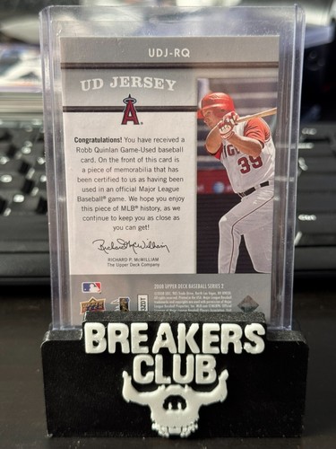 Maglia Robb Quinlan 2008 Upper Deck UD Game Serie 2 #UDJ-RQ GU Relic - Foto 2 di 2