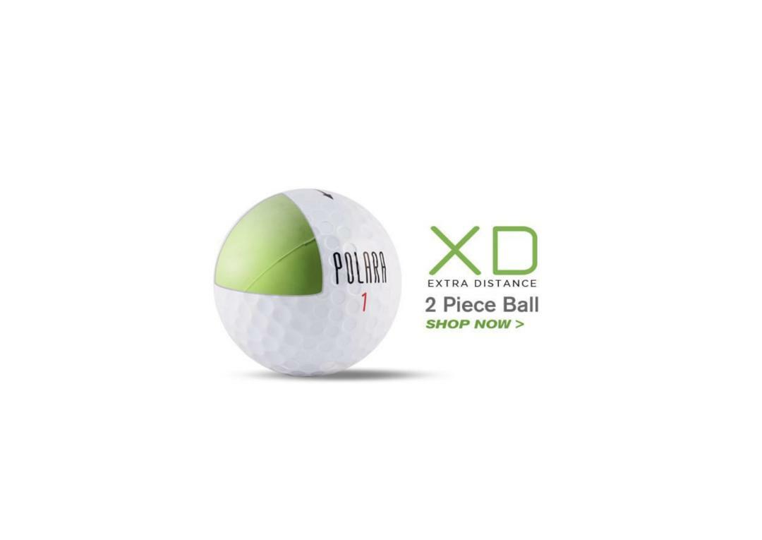 Polara XD 2Piece Extra Distance Golf Balls Reduces Hooks and Slices 50