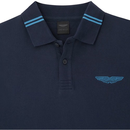 Nuevo Polo Para Hombre Hackett Aston Martin Alas Elásticas Manga Larga Repujado - Imagen 9 de 13