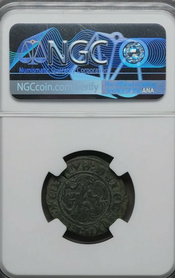  Henry III, Billon 2 Cornados, 1390-1406. Spain, Burgos mint, NGC Genuine