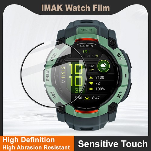 Do Garmin Instinct 3 50mm Imak HD Smooth Organic Glass Soft Screen Protector - Zdjęcie 11 z 13