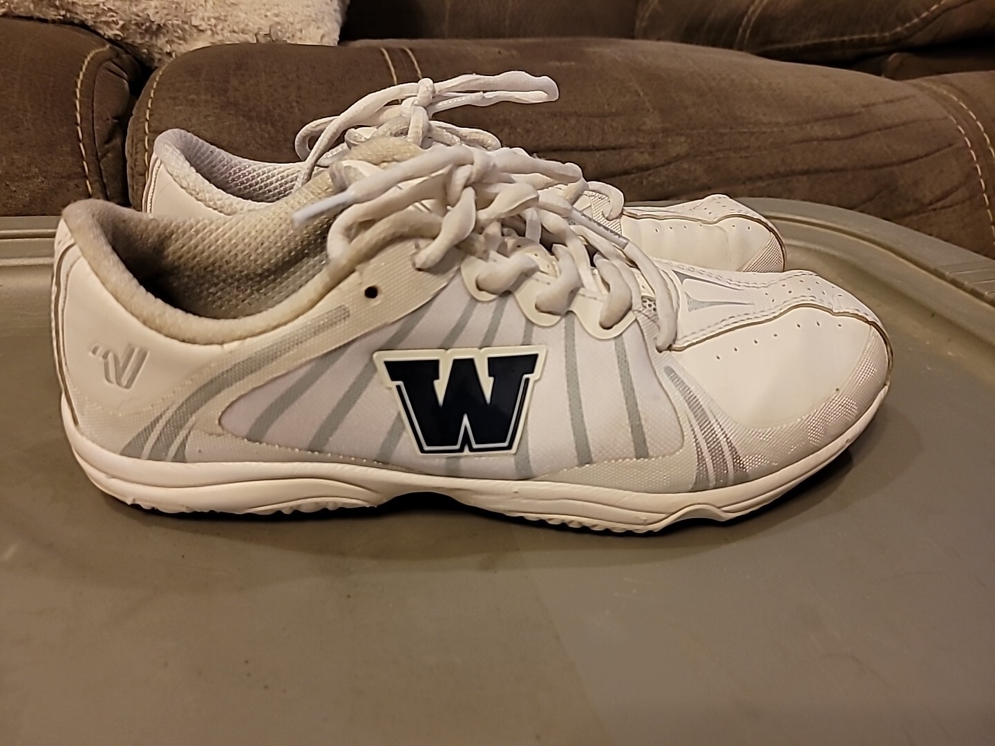 Varsity Miza White Silver Womens Cheerleading Cheer T… Gem