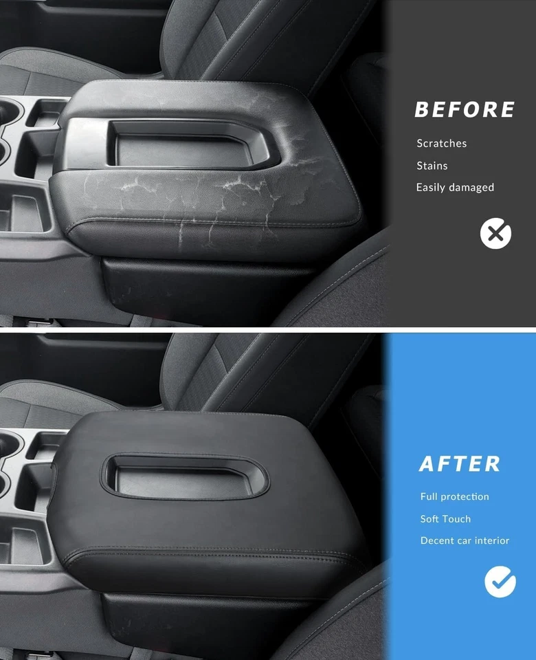 INTGET Armrest Cover for 2019-2024 Chevy Silverado GMC Sierra Center Console Lid - Image 2 of 4