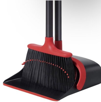 Set Pulizia Cucina Set Spazzatrice E Spazzola A Manico Lungo - Scopa Pieghevole Blù Per Pulizia Pavimenti Scopa Con Paletta - Foto 9