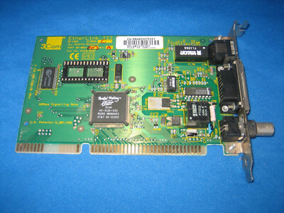 3COM ETHERLINK III 3C509B-C  10MBPS ISA 16 BIT NETZWERKKARTE RETRO