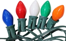 C7 Christmas Lights Outdoor - Old Fashioned C7 Christmas Lights - 25 Bulbs - 25