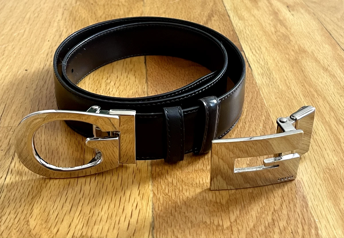 Gucci reversible cheap leather belt
