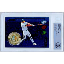 AJ Hinch Signed 1998 SPx Finite #195 A’s Beckett BAS Slabbed Serial /2500 Auto
