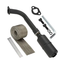 YOXUFA Upgraded Exhaust Header Pipe Muffler for Predator 212cc 196cc 224cc 6....