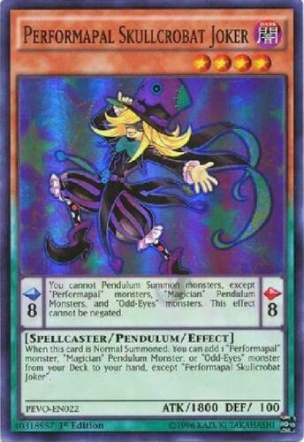 PERFORMAPAL SKULLCROBAT JOKER *** SUPER RARE PEVO-EN022 MINT