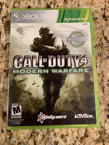 Call of Duty 4: Modern Warfare Platinum Hits (Microsoft Xbox 360, 2010) Complete