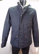 TIMBERLAND Navy BLUE Padded Jacket with FUR Collar Size L BNWT