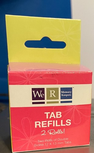 New We R Memory Keepers Tab Pink White Refills Scrapbooking 2 packages 12 x 13
