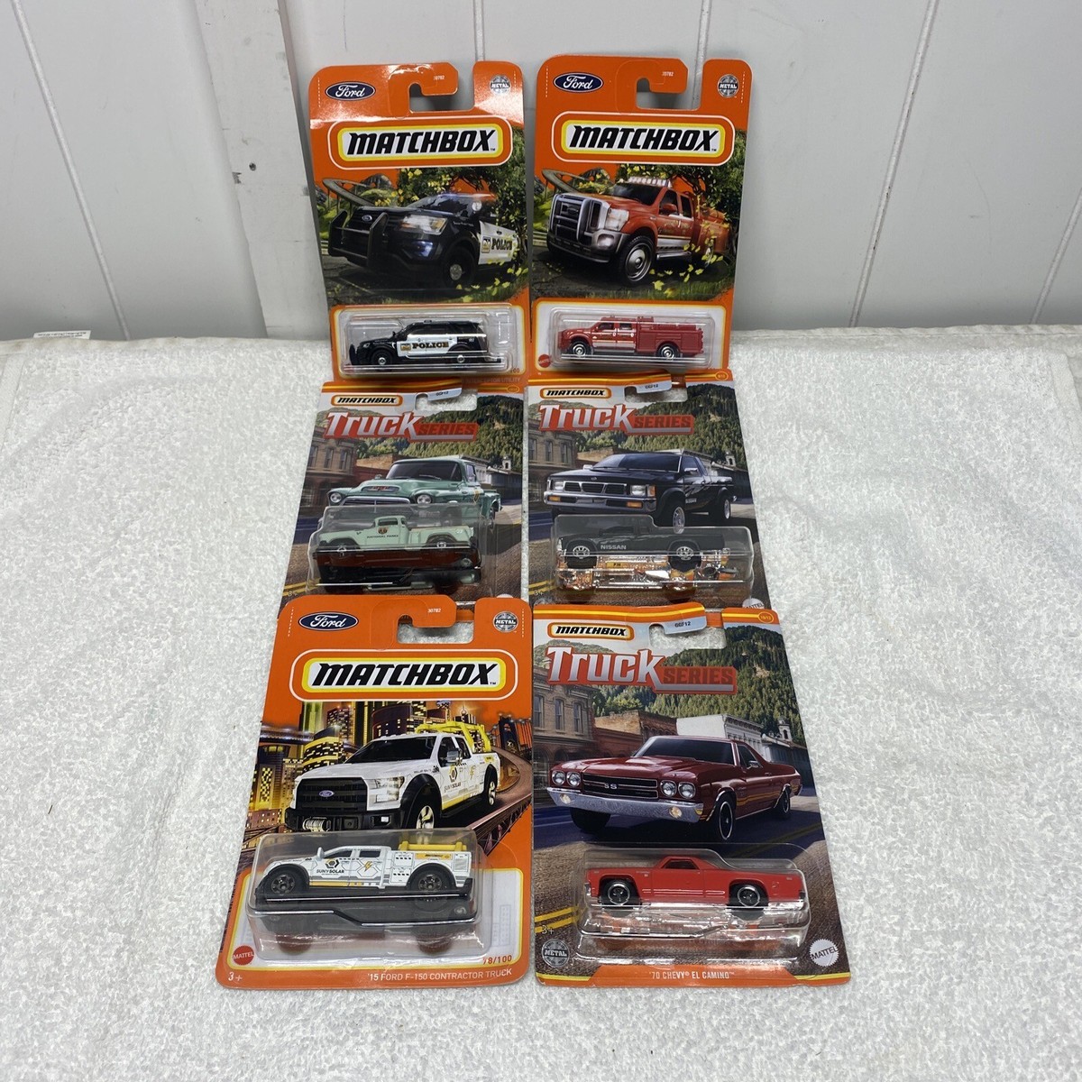 Lot Of 6 Vintage Matchbox Cars 3 Truck Series And 3 Utility