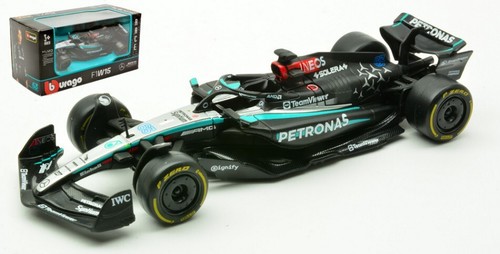 Modellino auto formula 1 F1 scala 1:43 Burago MERCEDES AMG W15 2024 RUSSELL d...