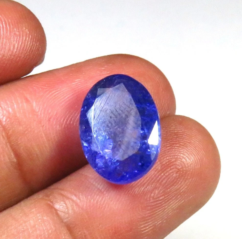 Top Grade Natural Tanzanite Faceted Oval Shape Cut Gemstone 14x10mm 7cts ZT 163