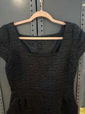 Marc Jacobs black sparkle quilted party cocktail dress - size 10