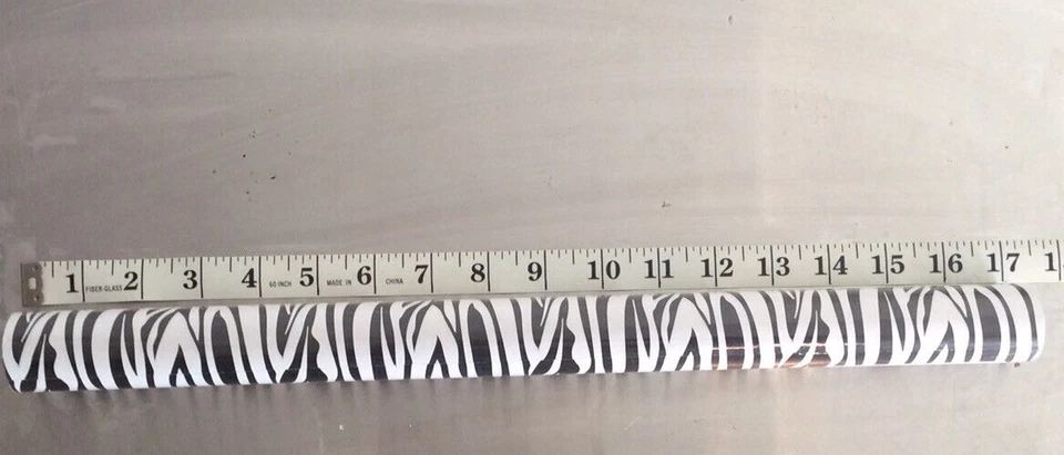ZEBRA Wrapping Paper ANIMAL PRINT Pattern Craft Roll Gift Wrap 30 SQ FT /7 YARDS - Image 2 of 2