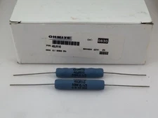(5 pcs) 40JR10 Ohmite, 10 Watt 0.1 Ohm 5%, Wirewound (Silicone Coated) Resistor