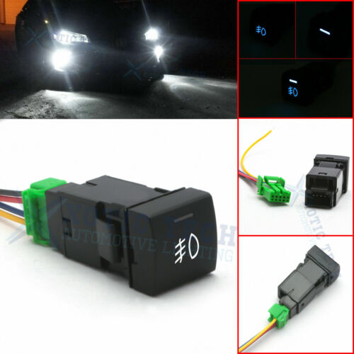 Factory 4-Pole 12V Push Button Switch w/LED Indicator Light For Camry Corolla - Zdjęcie 1 z 10