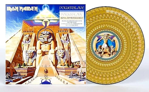 Iron Maiden - Powerslave LP 40th Anniversary Zoetrope Picture Disc Vinyl Record