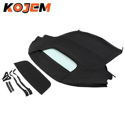 KOJEM For Honda S2000 99-01 Convertible Soft Top w/ Glass Window Black Sailcloth