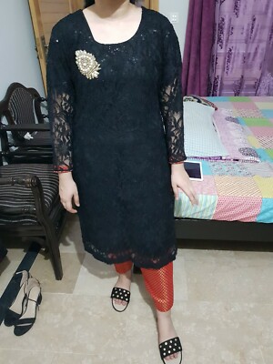 Pakistani Indian salwar kamez dress wedding party casual wear lace dress