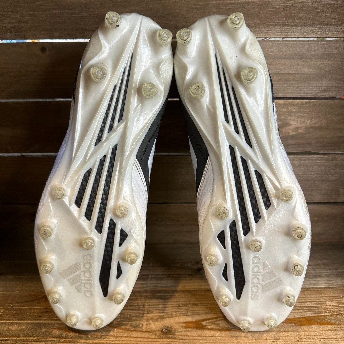 Mens Adidas Freak Carbon White Black Football Cleats Mid  display picture 2