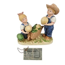 Vintage Denim Days The Melon Patch #1512 HOMCO 1985 Home Interiors Children