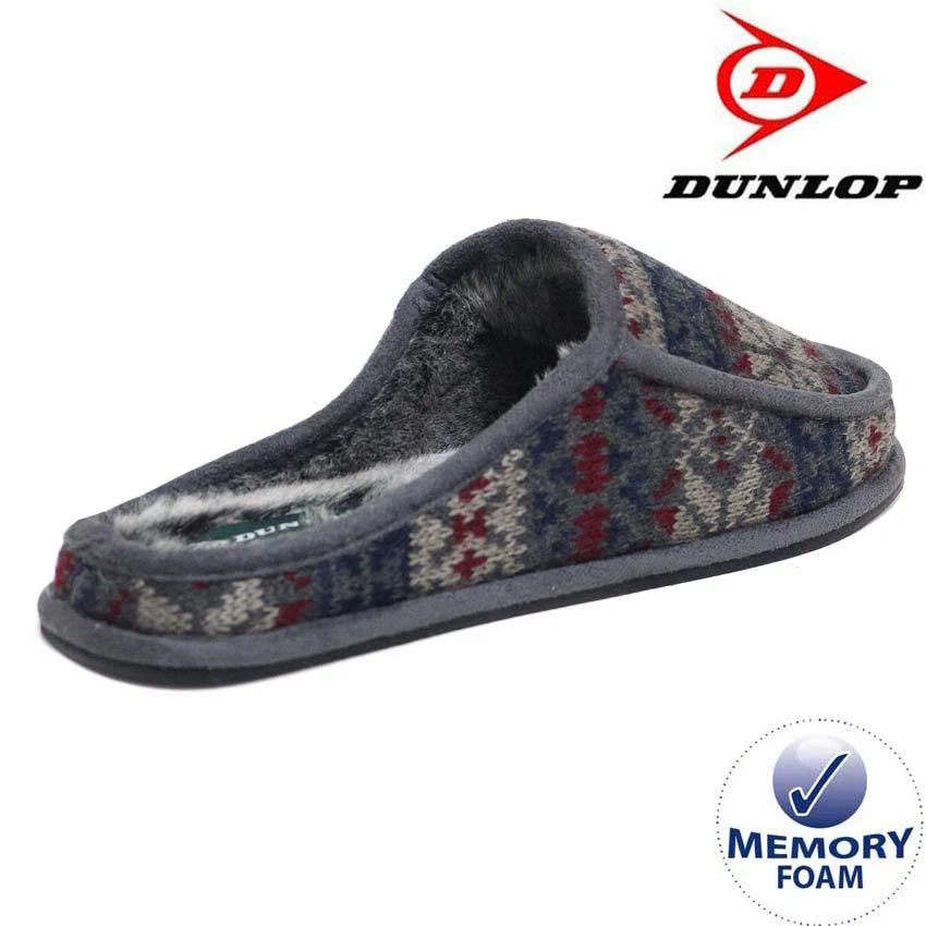ZAPATILLAS PARA HOMBRES DUNLOP SIN CORDONES PIEL DE OVEJA SINTÉTICA PIEL CÁLIDA ZAPATOS DE ESPUMA VISCOELÁSTICA Foto 2 de 4