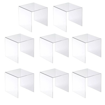 Clear Acrylic Riser Stand Lot Of 8 6x6x6 Inches