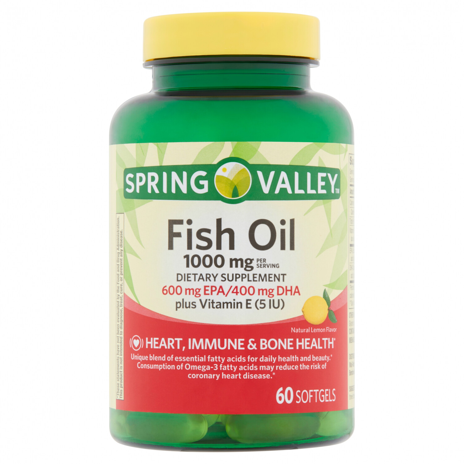 Spring Valley Fish Oil Softgels, 1000 Mg, 60 Ct eBay