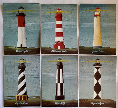 Lighthouse Prints By Cindy Sampson Set of Six 5'' x 7'' each