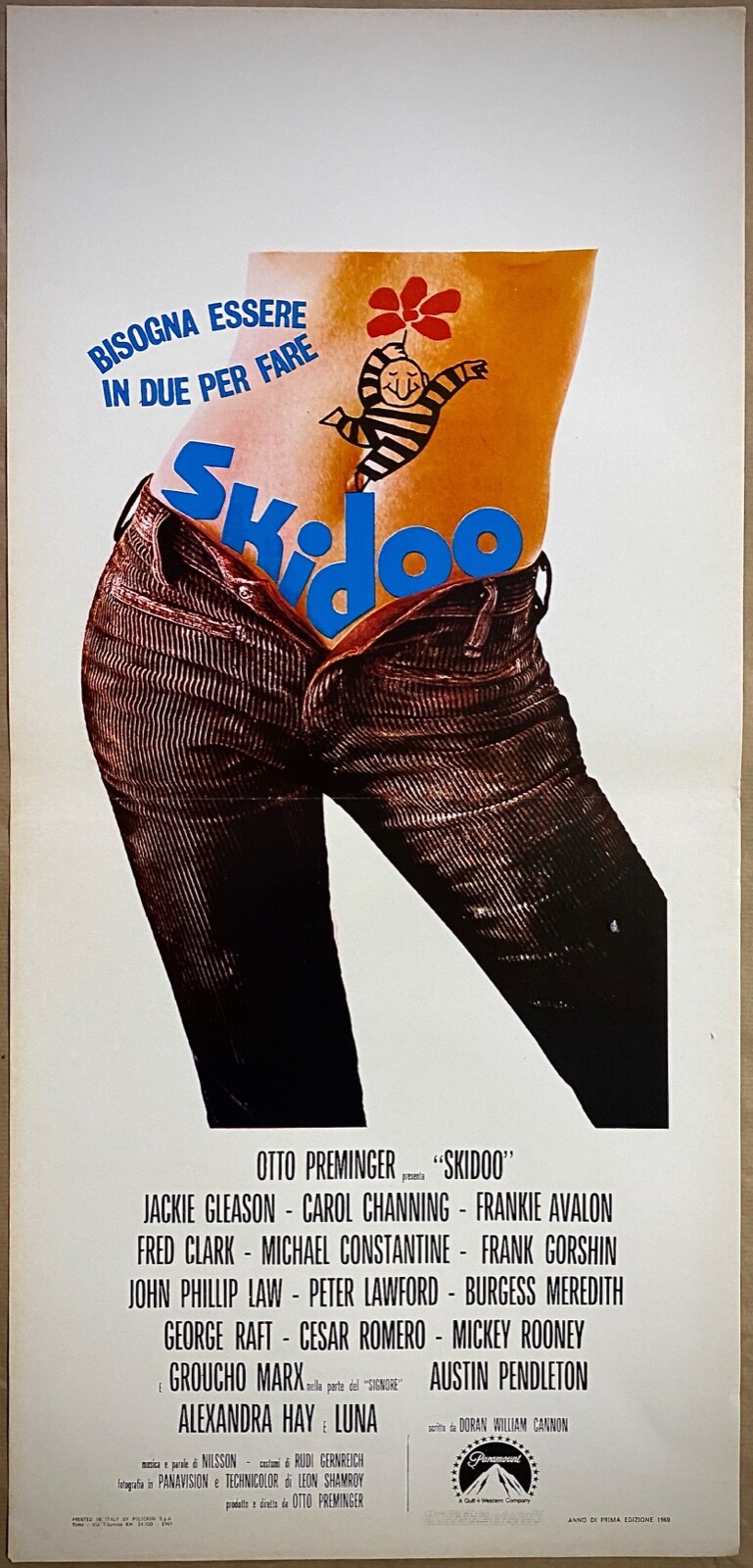 Locandina originale film Skidoo (1968) - Regia di Otto Preminger